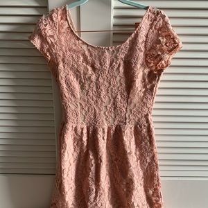 American Eagle pink lace dress
